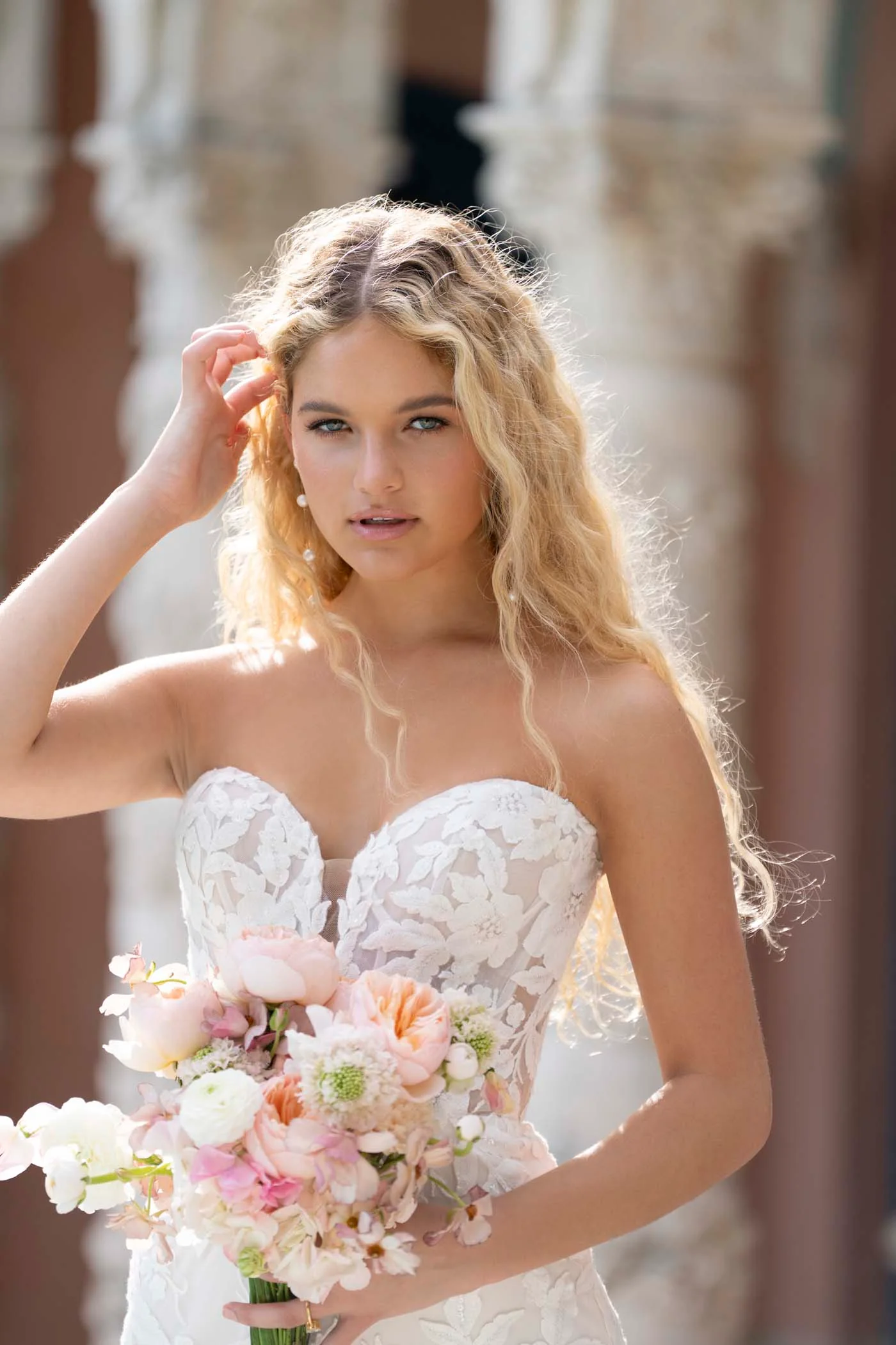 Bridal gown, warm natural light